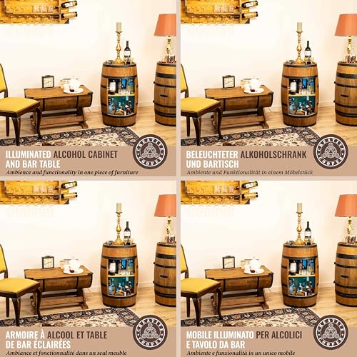 Fass-Bar Creative Cooper Weinregal aus Holz – Weinschrank und Mini Bar