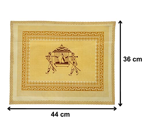 Image of Kuber Industries 3 Pcs Plastic Waterproof Saree Covers for Storage | Wardrobe Organizer for Storage | Saree Organiser for Wardrobe | Palki Print - Golden