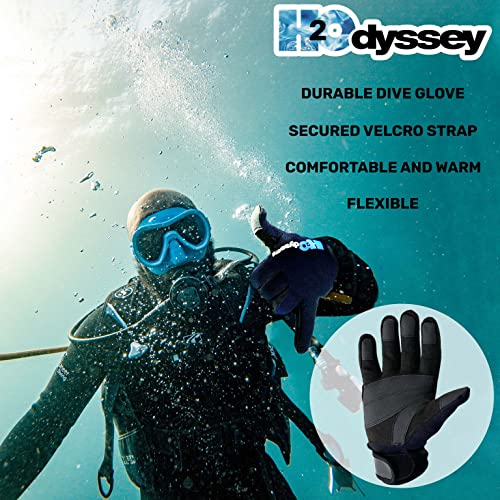 H2ODYSSEY Tropic Gloves 2mm - Thermal Dive Gear to Keep Hands Warm - for Surfing, Diving and Swimming (L)