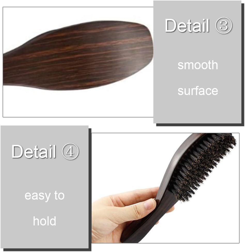 Juliyeh Mens Womens Boar Bristle Hair Brush Magic Wave Brush Mens Paddle Hair Brush Use in Wet and Dry Hair for Man Women, Boys, Girls - Image 5