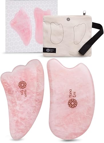 Gua Sha Facial Tools - Rose Quartz Gua Sha Stone for Full Body Massage Physical Therapy and Skincare - Natural Gua Sha Massage Tool with Protective disponible en Yaxa Colombia