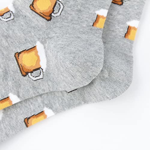 J COLOUR Kit 6 pares de meias frutas engraçadas masculinas e femininas de algodão，Tamanho 40-46