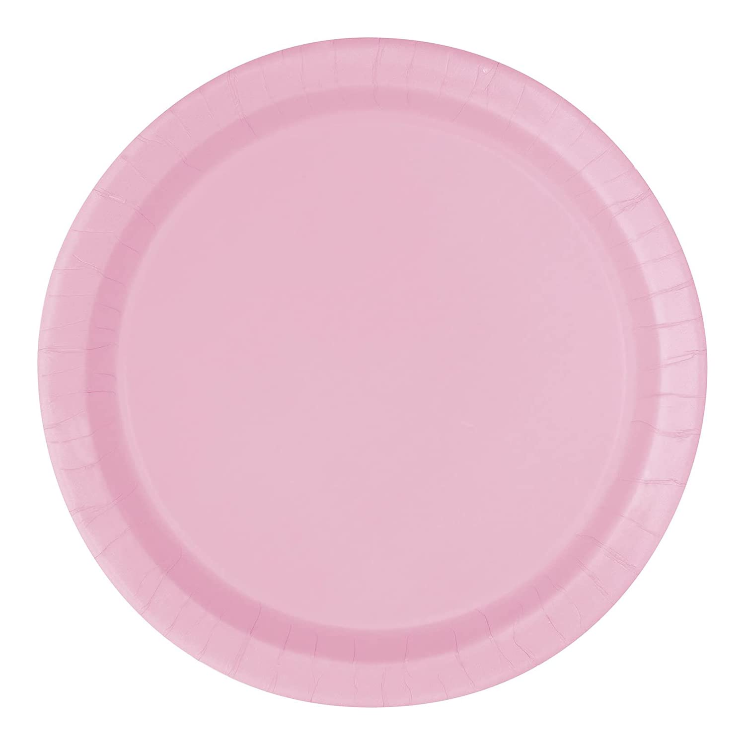 Trimming Shop 9" Heavy Duty Round Dessert Plates Lovely Pink Disposable Plates 23cm - Colour Themed Paper Tableware for BBQs, Weddings, Anniversary, Birthday, Multipurpose Occasions (16 Pack)