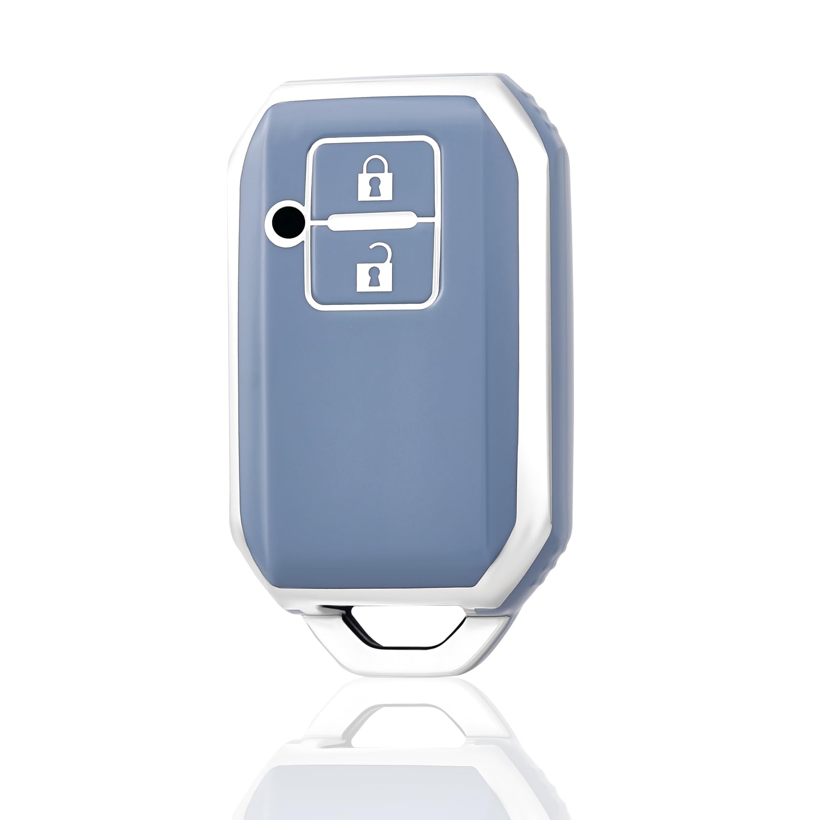 OFF WE GO Custodia Chiave Cover Chiave Guscio Chiavi per Suzuki Swift V Waggon R Monopoly Maruti Dzire Ignis Swift Embona XL7 Sport Coprichiave TPU Copri Chiavi Telecomando Portachiavi, Argento Blu