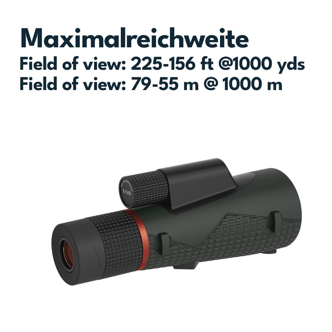Vector Optics SCMO-04 Forester 8-16x56 ED taktisches Monokular für Sport, Freizeit, Jagd, Camping und Outdoor