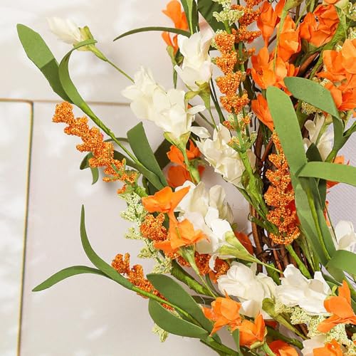 Couronne de fleurs de porte durable pour remplacer les végétaux qui fanent - 8