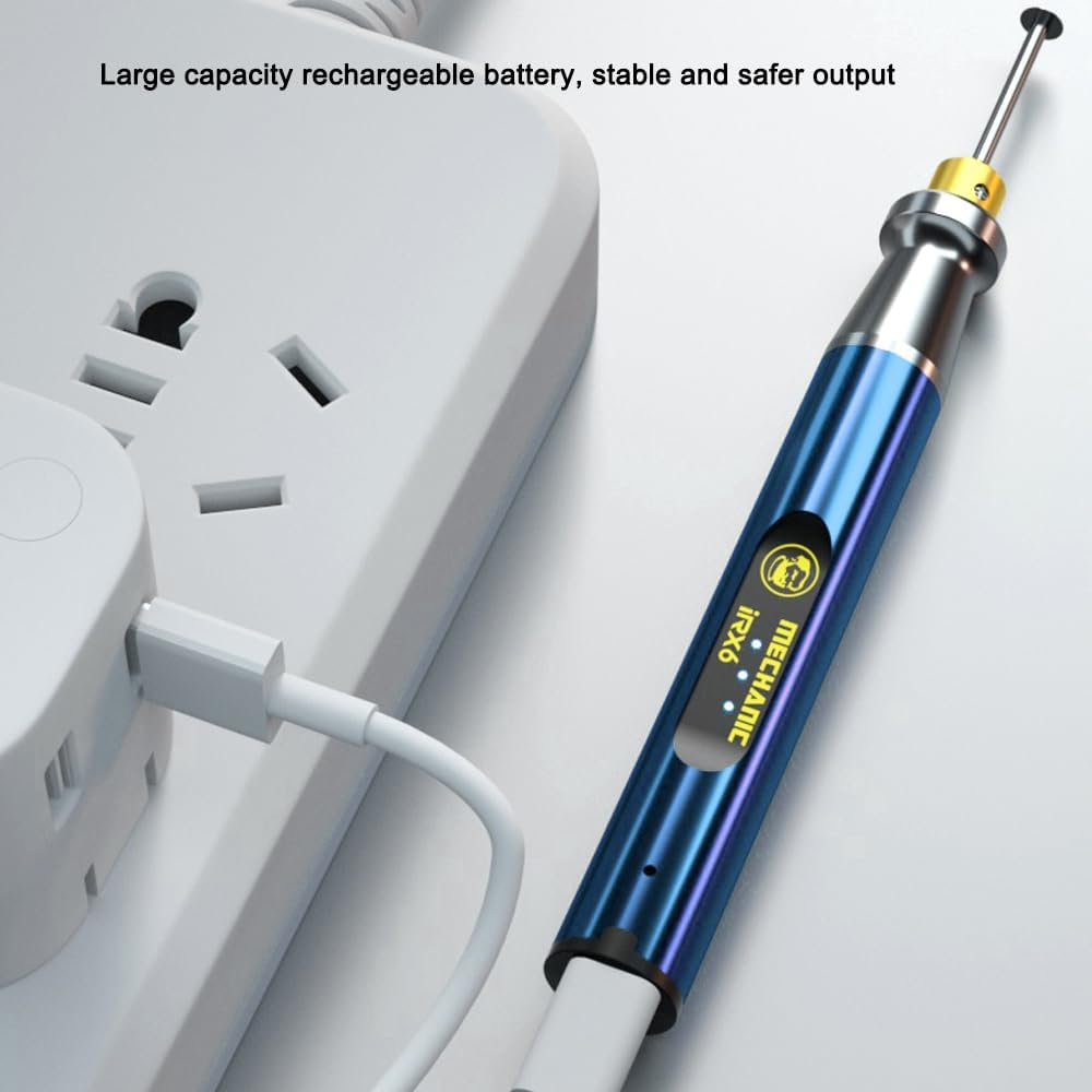 Irfora IRX6 pen connected to a USB charger for recharging