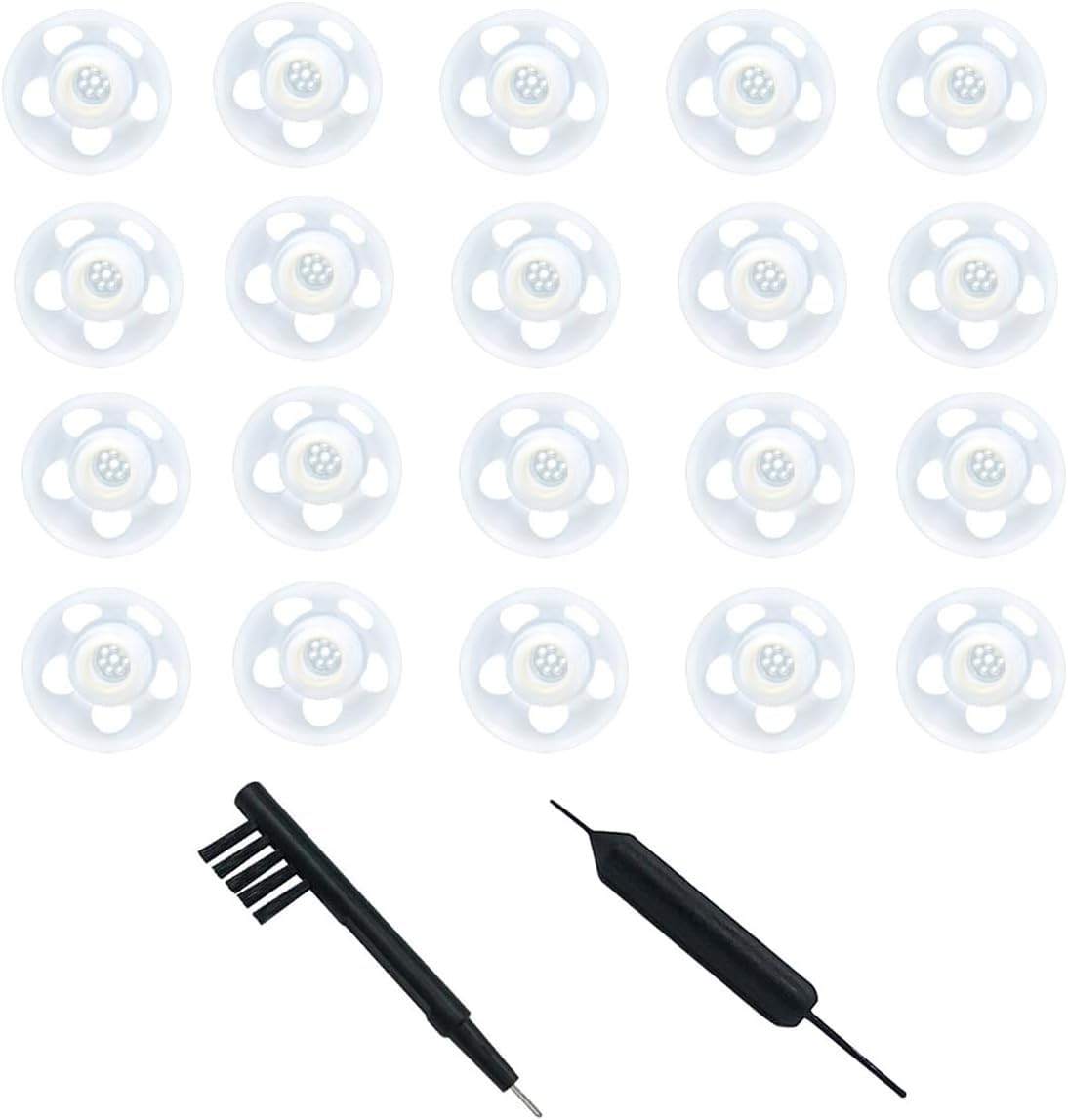 Cúpula abierta de 4 mm/8 mm/10 mm para audífonos Connexx/Siemens/Signia y Rexton RIC con cepillo de limpieza y bolsa de transporte, 20 unidades (8 mm)