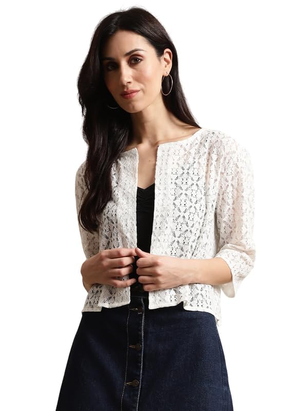 unaone Women Cotton Graphical Lace Cover Up Shrug Cardigan UNBZZ-SG-605-BrfiSQ-picture-24