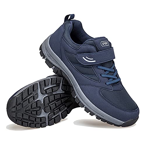 Image of LEADER SHOW Men's Comfortable Walking Shoes Non-Slip Safety Casual Sneakers for Elderly Strap Closure