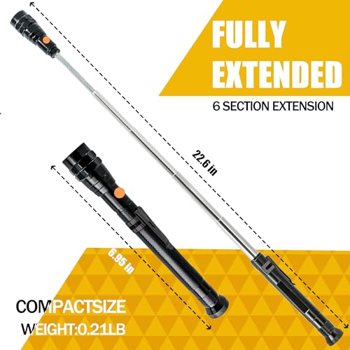 image for LOCONHA Magnetic Pickup Tool with LED Lights, Telescoping Magnet Flash