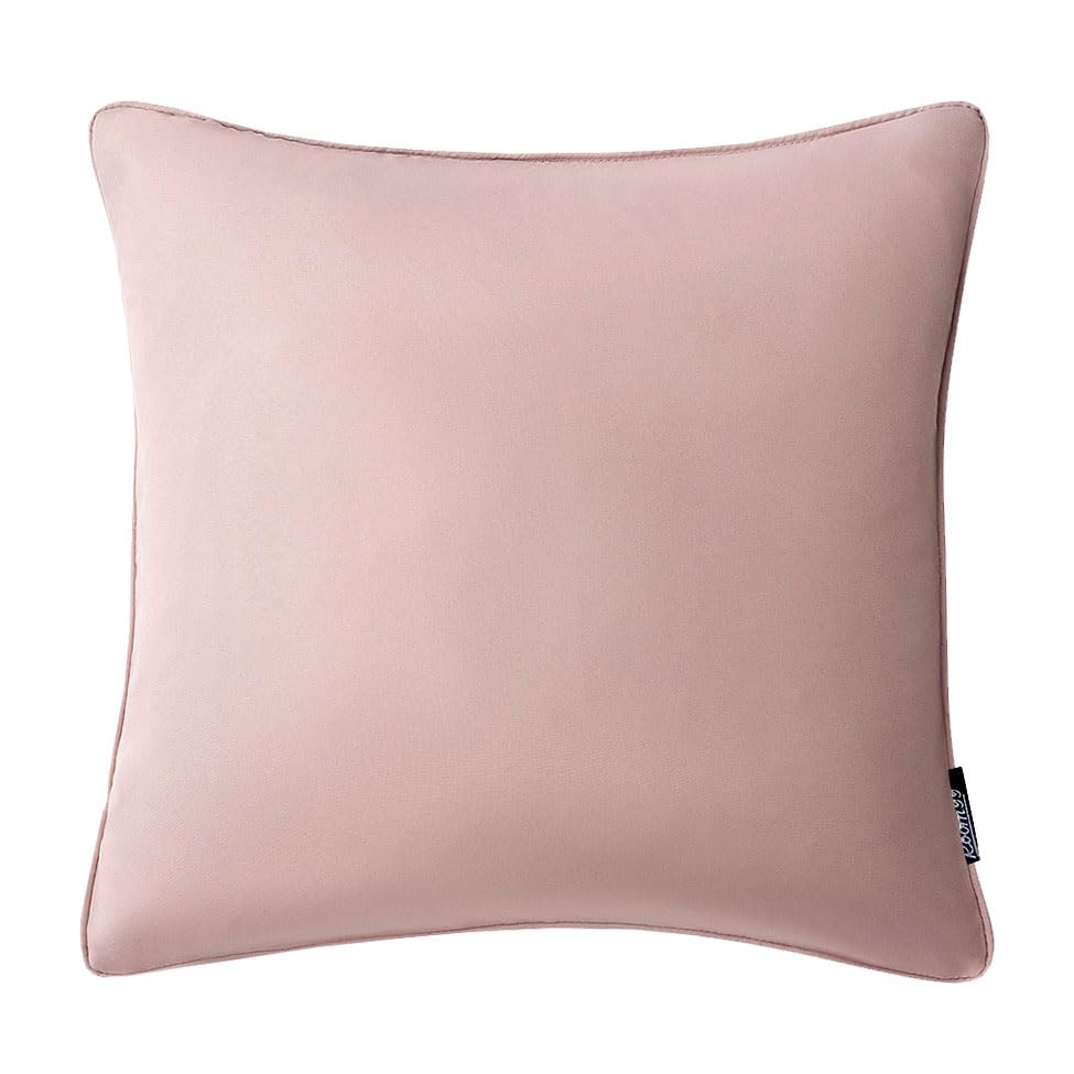 Room99 Housse décorative de Coussin Aura 45 x 45 cm Taie d'oreiller pour Coussins Canapé avec Fermeture éclair Invisible Rose Poudré, 1 pièce