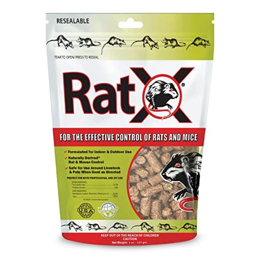 EcoClear Products 620100-6D RatX All-Natural Non-Toxic Humane Rat and Mouse Killer Pellets, 8 oz. Bag