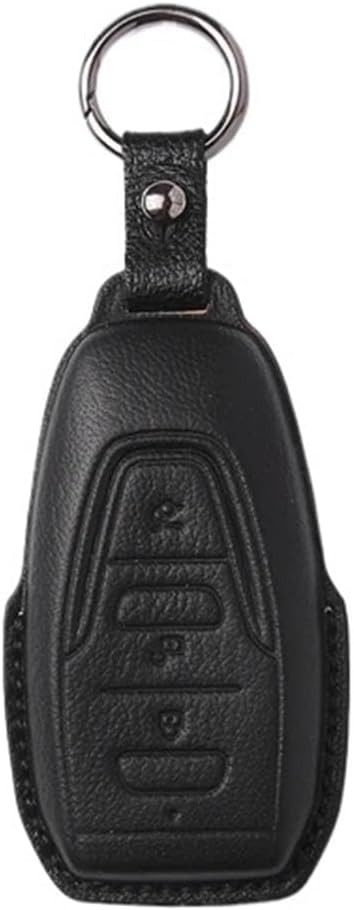Compatible for Aston Martin Key Case DB12/Vantage/DBX Sports Car Key Case Leather,White Round Buckle