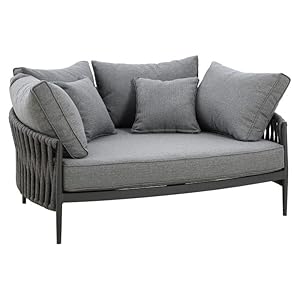 OUTLIV. Daybed Lena Aluminium & Rope Grau-Anthrazit