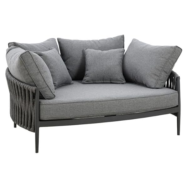 OUTLIV. Daybed Lena Aluminium & Rope Grau-Anthrazit