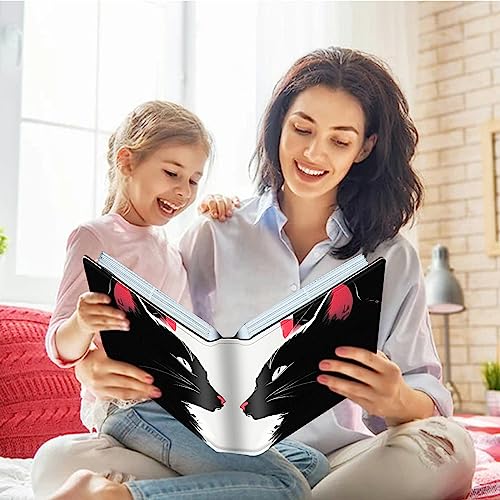 Image of Black Cat Photo Album 4x6 120 Pockets Photos with Strong Elastic Band, Small Mini Albums Sheet Protector Folder for Photos, Album for Family Wedding Anniversary Baby Women Men Vacation Gift