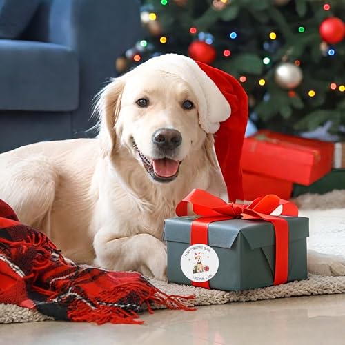 Image of Personalized Christmas Stickers, Custom Name Waterproof Christmas Gift Tags for Gift Box Holiday Decorations, Stockings, Party Favors (Santa Claus 4)