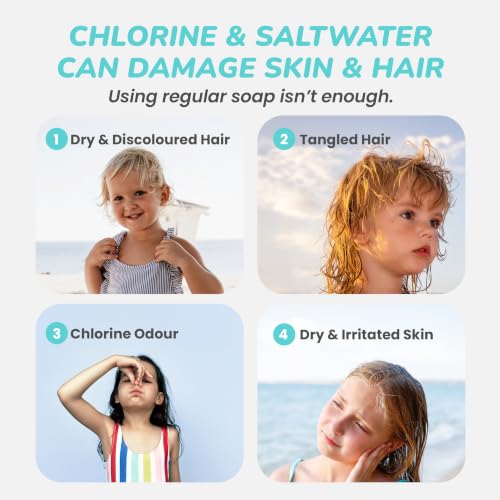 Little Étoile SwimProtect Baby Shampoo & Body Wash, Chlorine Removal Cleanser for Kids After Swimming, Gentle Head to Toe Wash for Hair and Sensitive Skin with Tear Free Formula, Made in Australia, 250ml, 2+ Years - Image 3