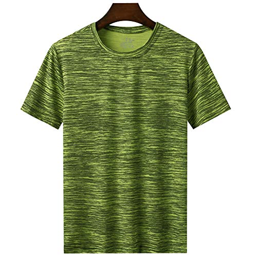 Amropi Men'S 2 Piece Tracksuit Short Sleeve T-Shirts Top And Shorts Summer Sports Set Army Green Black thumb #5