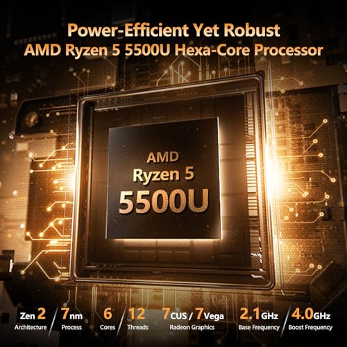 Image of Laptop, AMD Ryzen 5 5500U Gaming Laptop, 15.6 Inch Laptop Computer with 16GB RAM 1TB SSD, AMD Radeon Lap top PC, Laptops with Backlit Keyboard, 1080P FHD, 55.2Wh Battery, Type-C, HDMI, Win 11 Pro