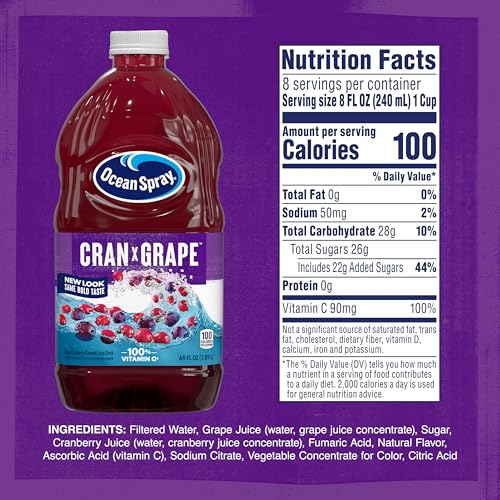 Image of Ocean Spray Cranberry Grape Juice Drink, 64 Fl Oz Bottle