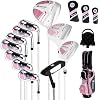 ULTIMATE Womens Complete Golf Club Set, 9/11pcs Right Handed Ladies Golf Clubs Set w/ 460cc Alloy Driver, #3 Fairway Wood, Hybrid, #6/#7/#8/#9/#P Irons & Putter