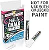 Chalky Crown - Chalk Pens - Liquid Chalk Markers - Dry Erase Chalk Pen for Chalkboards, Signs, Windows, Blackboard & More - 5 Pack, White, 6 mm #3