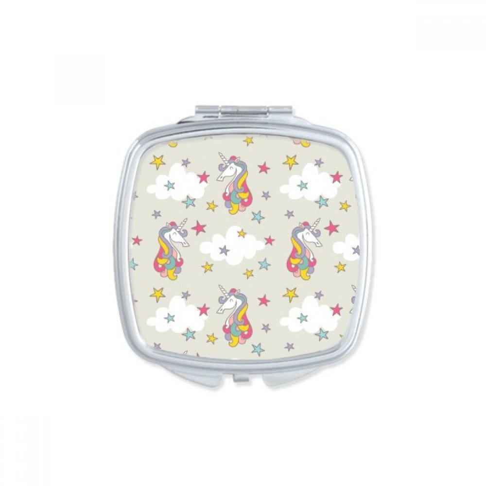Miroir carré maquillage compact et son design mignon multicolore