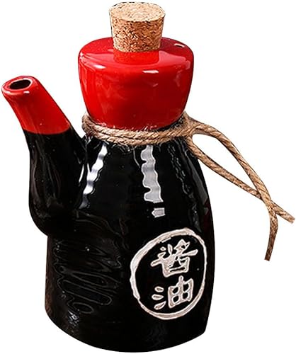 Miniatura 11 de Dispensador de salsa de soja japonés, recipiente de salsa de soja, recipiente de condimentos de porcelana, dispensador de aceite de cerámica