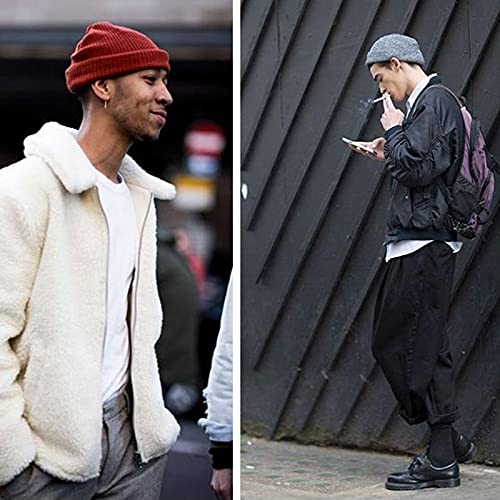 [ME HOME] サマーニット帽 春夏秋冬 ニットワッチ 浅め メンズ ビーニー薄 イスラム帽 無地 ショートワッチキャップ レトロ レディースコットンニット 大きめ 伸縮 ニットキャップシームレス コットン イスラム帽 イスラムワッチキャップ 帽子 (オレンジ色)