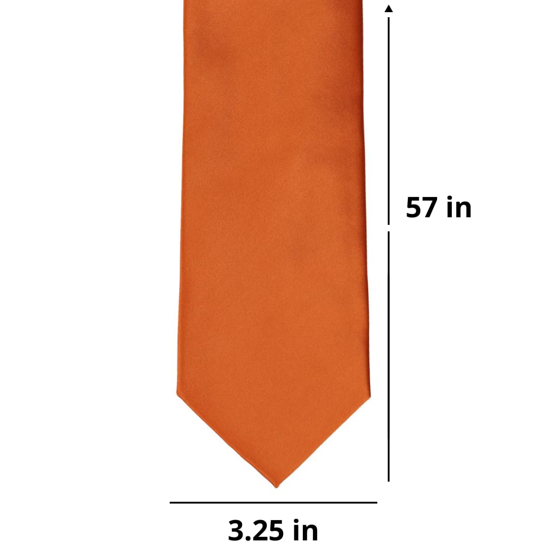 Corbata de color sólido prémium, Burnt orange 2