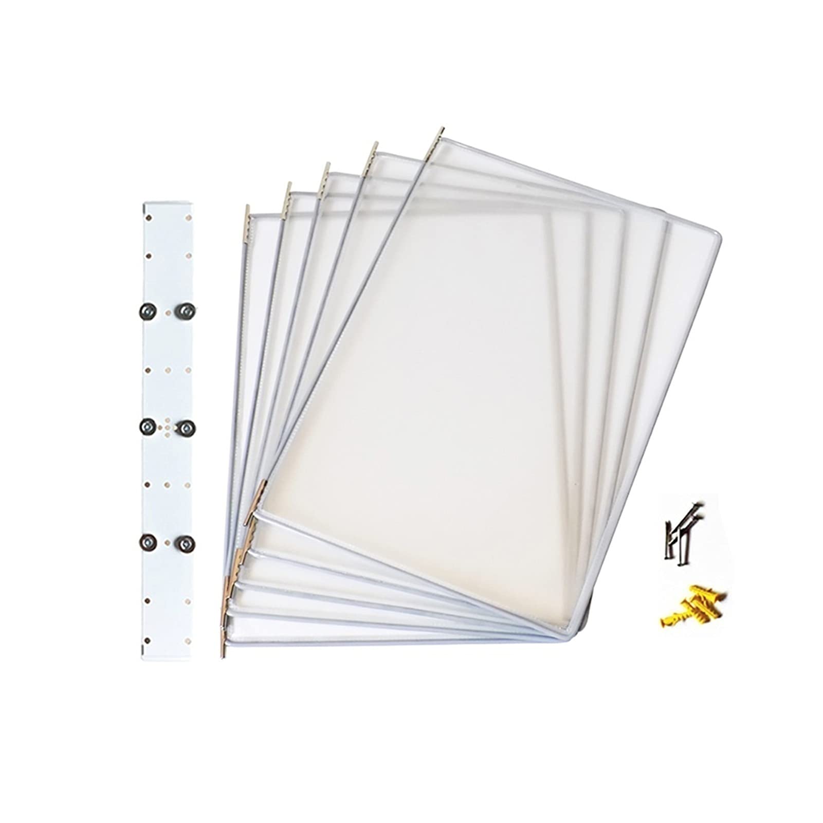 Carpeta de pared for pósteres, tamaño A3 (16,53 x 11,69 pulgadas), 10 compartimentos, se fija a un dispositivo metálico (azul)(Blu)