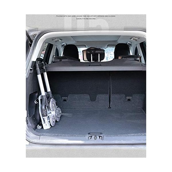 Yinleader Aluminium Treppensteiger Handwagen Faltbarer Handwagen äußerst robust | extra Langer Griff 106 cm | Vier 360 ° Universalräder | Inklusive Einkaufsbox und Expanderseil – Bild 8