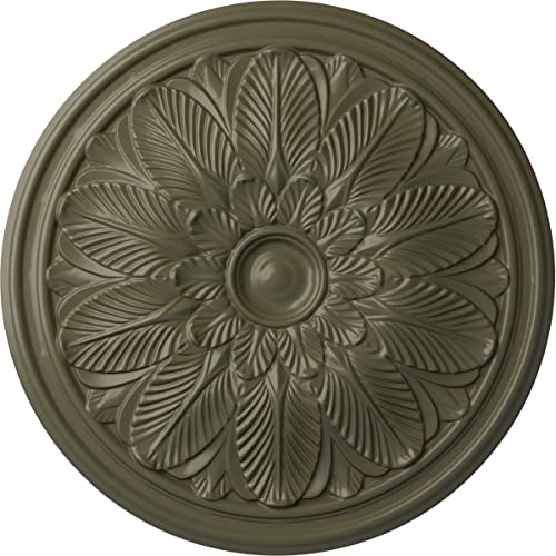 Image of Ekena Millwork CM22BOPTF 22 5 /8 OD x 1 3 /4 P Bordeaux Ceiling Medallion (fits Canopies up to 3 1 /4), Painted Turtle