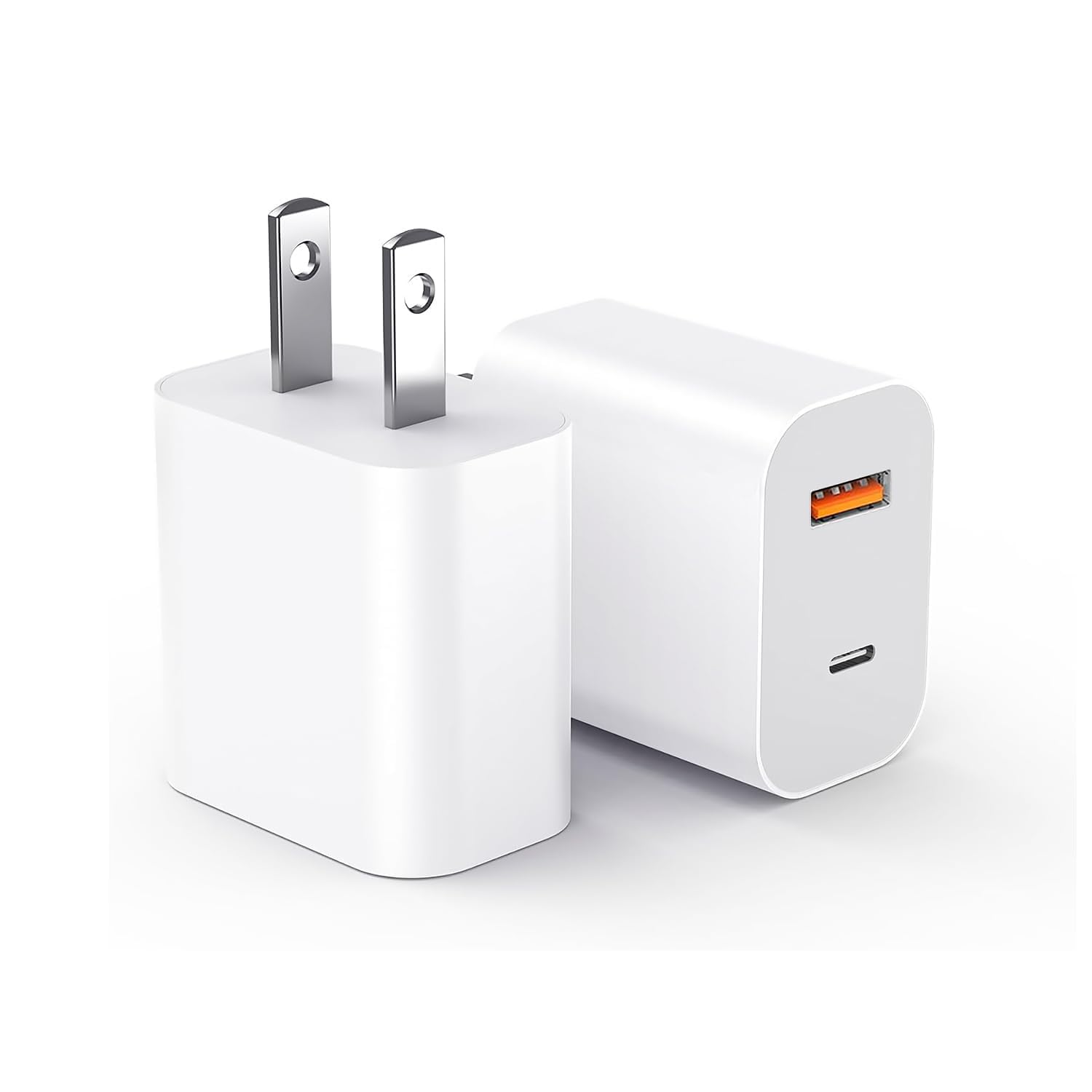 UK to USA Plug Adapter 20W 2 Port USB C & USB A Charger, American Travel Adapter for US/Canada/Mexico/Japan, Compact Wall Charger for iPhone Samsung Shaver Toothbrush