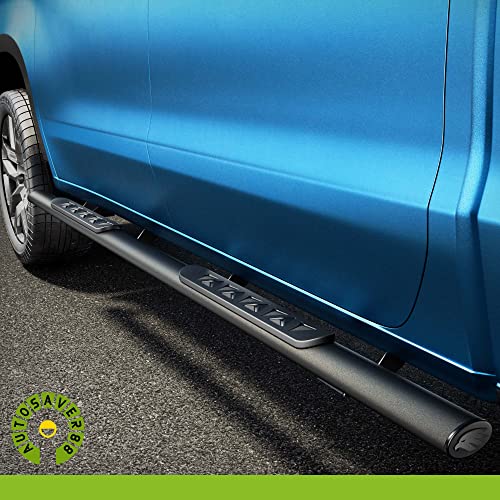 Autosaver88 Running Boards Compatible With 2019-2023 Chevy Silverado/Gmc Sierra 1500, 2020-2023 Silverado/Gmc Sierra 2500Hd 3500Hd Crew Cab, Off-Road Side Steps, Black Powder Coated Nerf Bars #TOP1