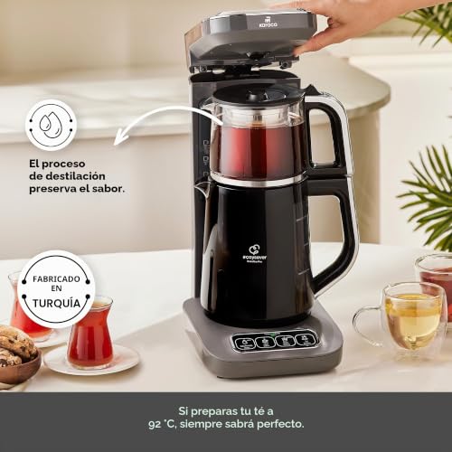 Miniatura 7 de Karaca Çaysever Robotea Pro - Máquina De Té Y Café Con Filtro De Habla 4 En 1 2500 W Space Gray, Función De Infusión De Té, Café Filtro, Función De Preparación De Agua Alimentaria, Indicador De