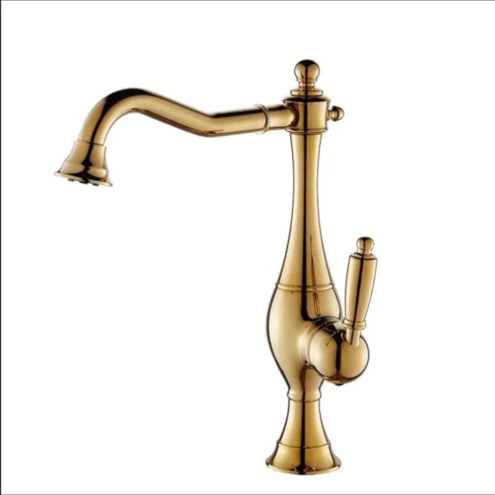 Grifos de cuenca dorada monomando para agua caliente y fría de baño LWX