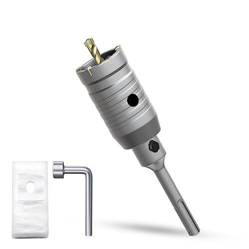 Miniatura 25 de Sierra de agujero de hormigón de 4", sierra de agujero de mampostería de 100 mm, con varilla de conexión SDS Plus de 220 mm para perforación de