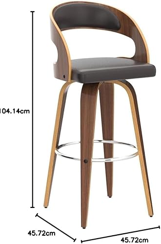 Vista 9 de Armen Living Arctic - Taburete de bar, altura de mostrador, marrón