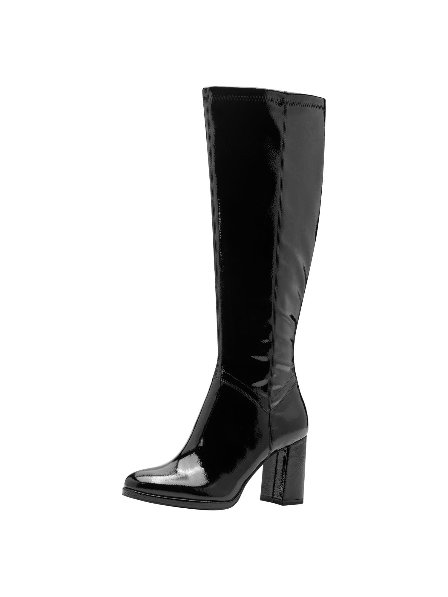 Tamaris Women's Flat Boots, Black (Black Patent), 39 EU