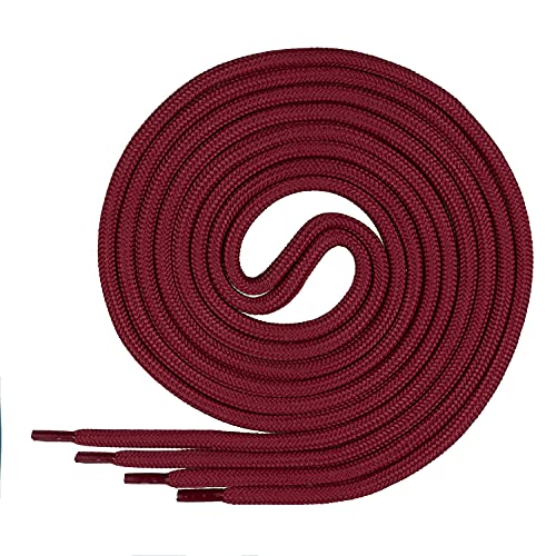 Di Ficchiano runde Schnürsenkel für Wanderschuhe, Trekkingschuhe und Arbeitsschuhe - 100% Polyester - super reißfest - ø 5 mm - Farbe: Weinrot - Länge: 120 cm Cover