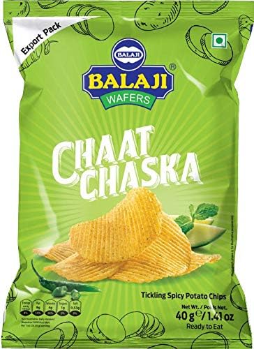 Balaji Chaat Chaska (tickling spicy potato chips) - 40g - (pack of 4)