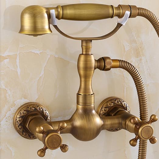 Mitigeur de douche rétro robinet baignoire mural double levier