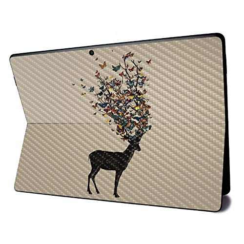 Image of MightySkins Carbon Fiber Skin for Microsoft Surface Pro X - Wild Nature | Textured Carbon Fiber Finish | Easy to Apply, Remove, and Change Styles | Made in The USA