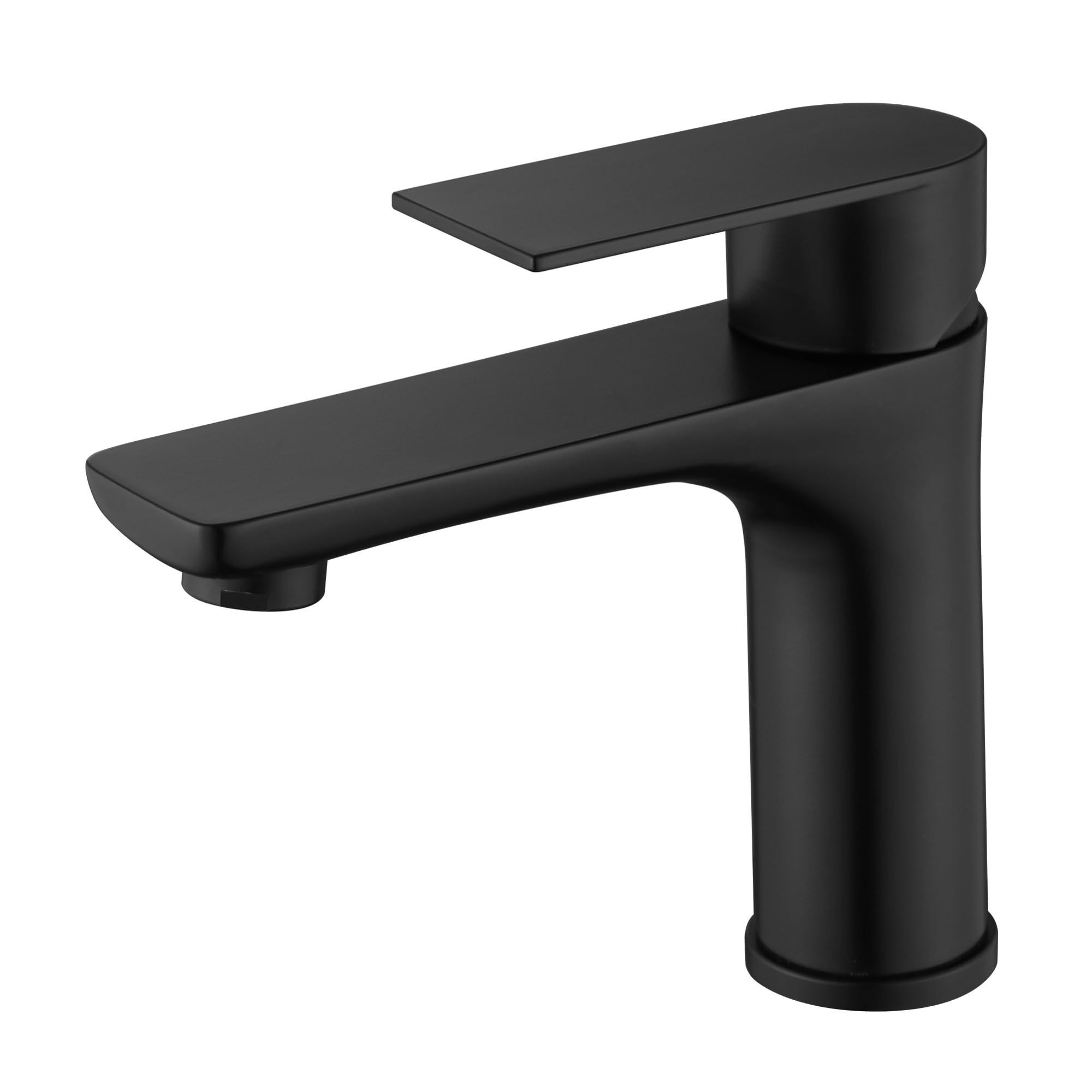 Hcfyauis Matte Black Stainless Steel Bathroom Sink Faucet Lead- Lavatory Faucet Single Handle