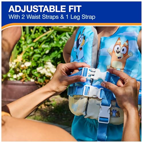 SwimWays Bluey Life Jacket, US Coast Guard Approved Kids Swim Vest, 33-55 lbs, Bluey by SwimWays - Image 2