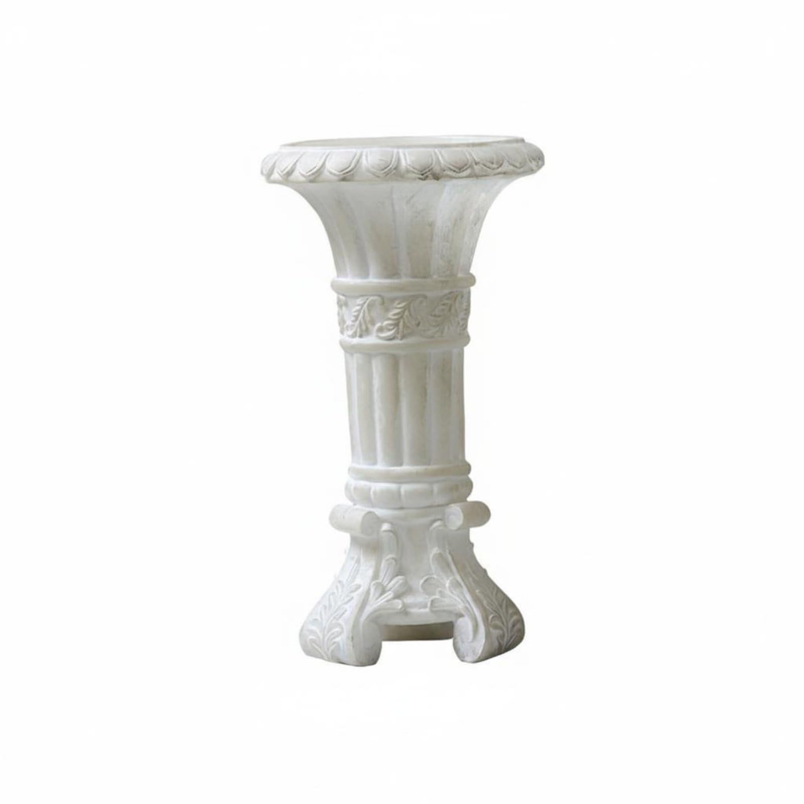 Vase décoratif en résine sculptée style colonne pour l'intérieur d'une villa