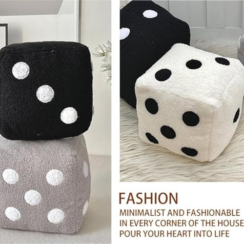 Oreiller peluche dés simulation | Soulagement dossier de canapé style Ins - 7
